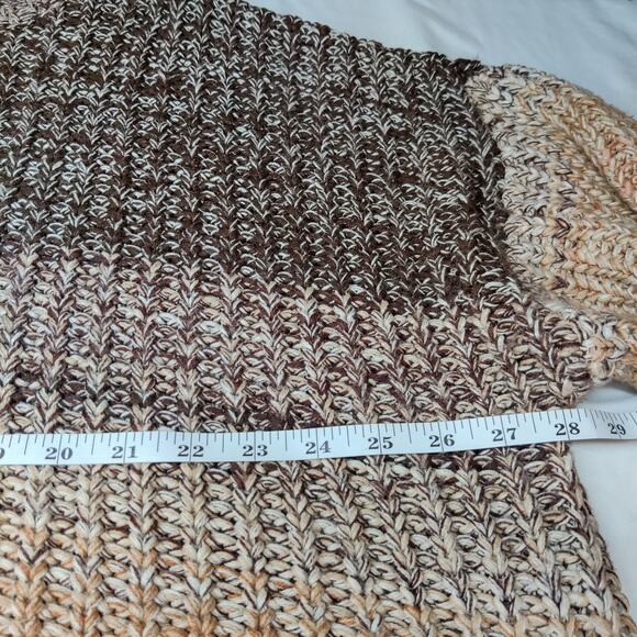 525 America x Revolve Chunky Marled Stripe Knit Sweater Bishop Sleeve XL Cozy - Picture 13 of 14